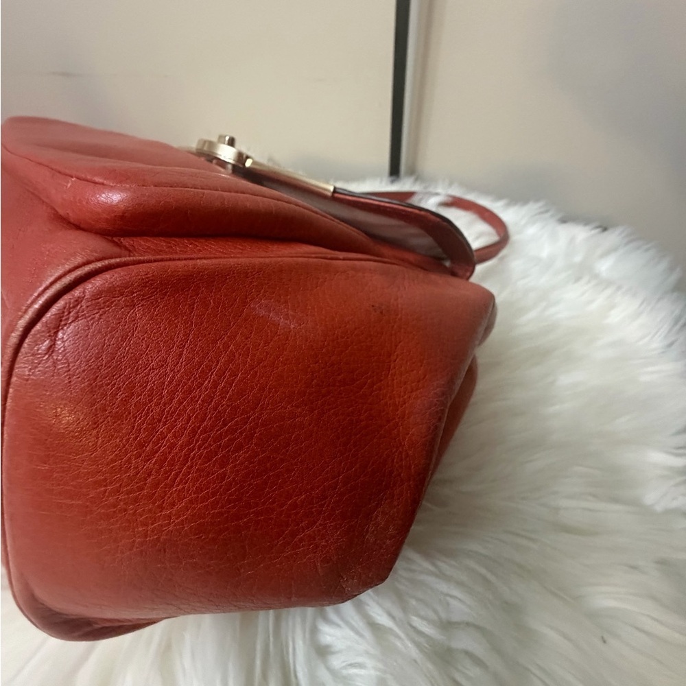 Coach Brick Orange Leather Madison Madeline East West Bag#25166 - Picture 7 of 12